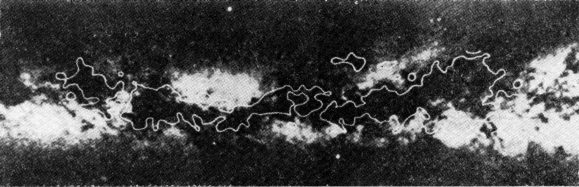 Распределение молекулярных облаков вдоль Млечного Пути