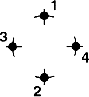 4 отверстия